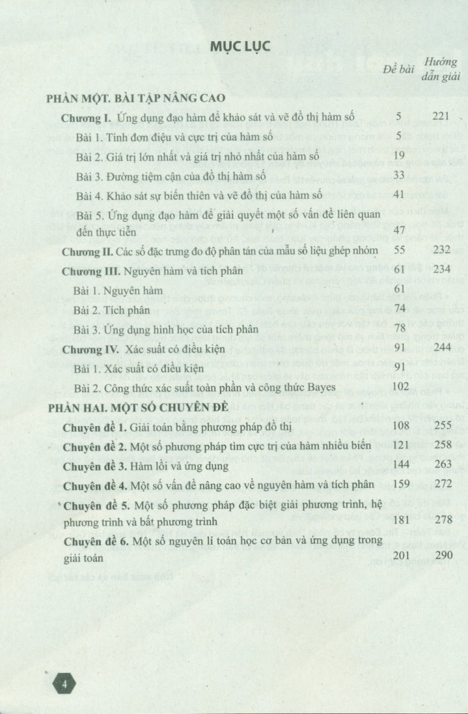 BÀI TẬP NÂNG CAO VÀ MỘT SỐ CHUYÊN ĐỀ TOÁN LỚP 12 (GIẢI TÍCH - THỐNG KÊ - XÁC SUẤT) - Theo chương trình GDPT 2018